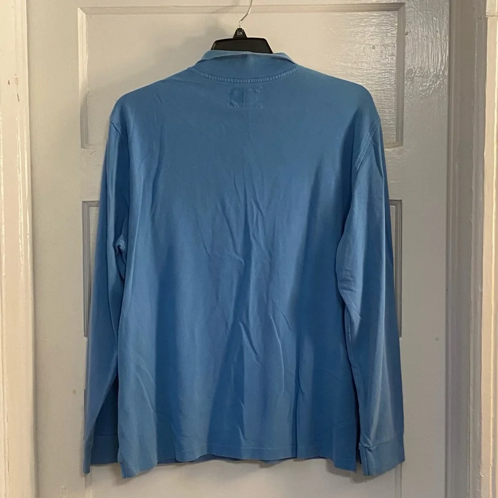 J. CREW 100% COTTON Blue Polo Golf Shirt XL